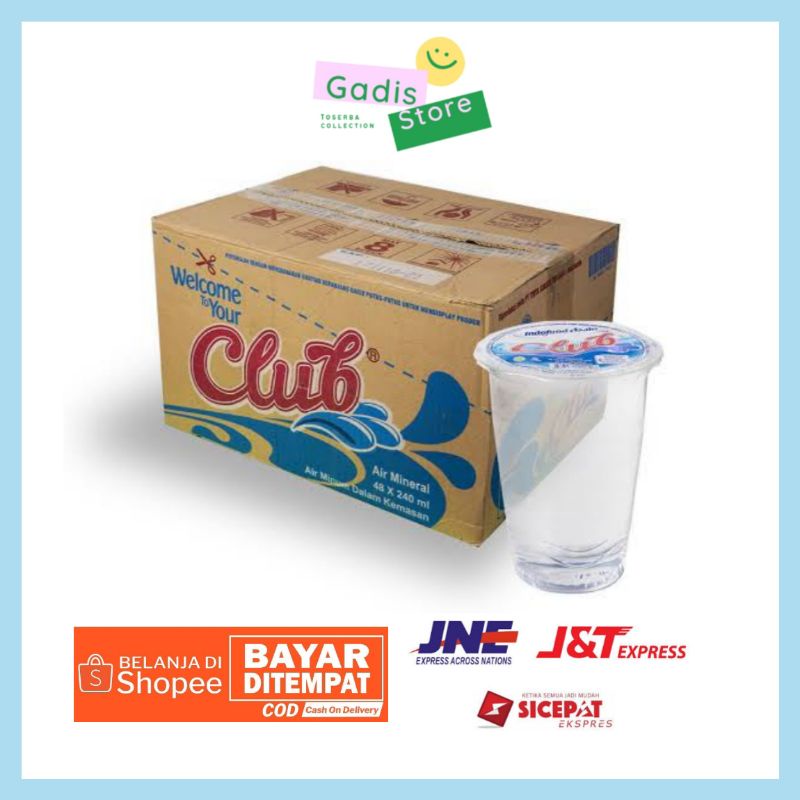 Jual Club Gelas 220ml Air Mineral Cup 1 Dus Isi 48pcs Shopee Indonesia 6002