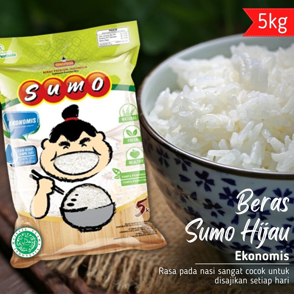 Jual Beras Sumo Hijau 5kg Beras Pulen Murah Ekonomis Original Halal Organik Ready Stock Shopee 4973