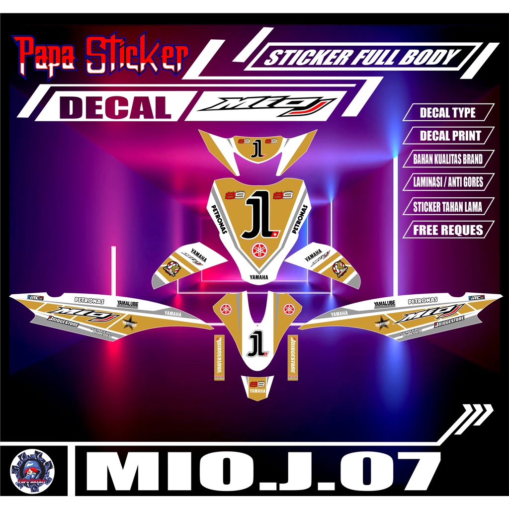 Jual DECAL STICKER MIO J VARIASI FULL BODY CODE 07 | Shopee Indonesia