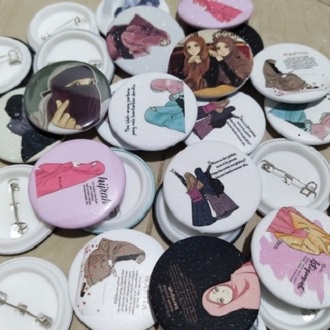 Jual BROS/PIN PENITIH ANIMASI ISLAMI MUSLIMAH 44mm GB1-GB15 | Shopee ...