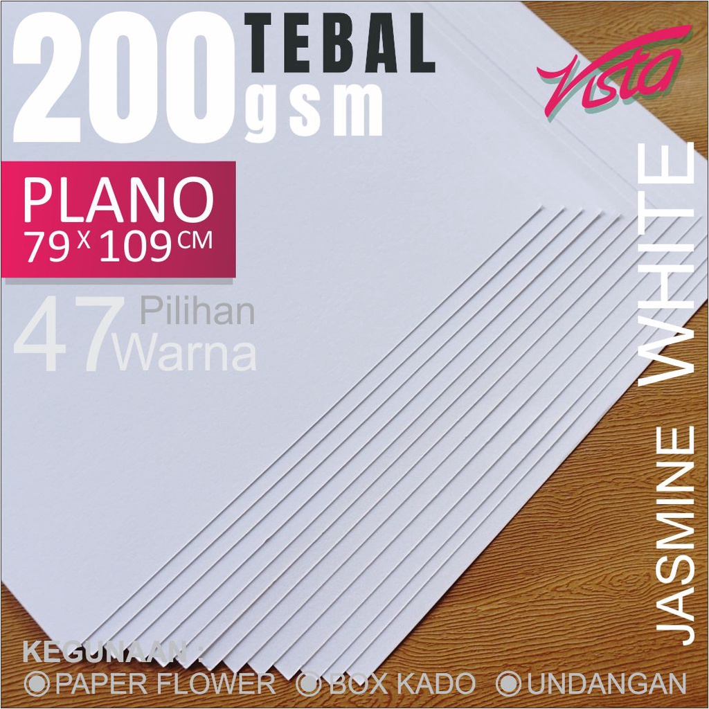 Jual Kertas Jasmine White Plano Putih Undangan Backdrop Paper Flower ...