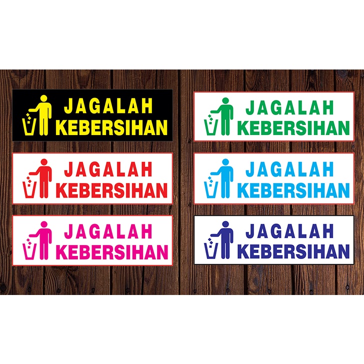 Jual Stiker Jagalah Kebersihan Warna Warni Shopee Indonesia