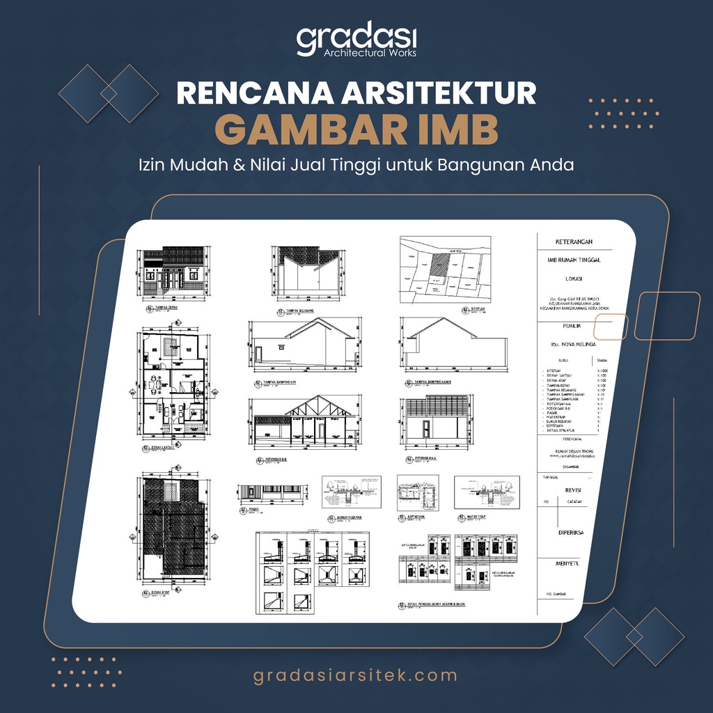 Jual Jasa Gambar IMB Bangunan Lengkap | Gambar Izin Mendirikan Bangunan ...