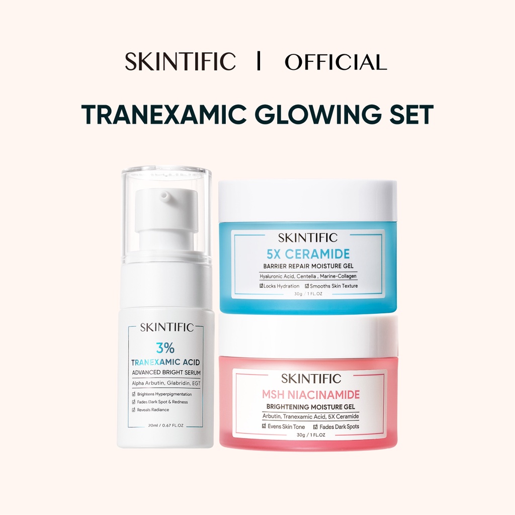 Jual SKINTIFIC Tranexamic Glowing Set 3pcs Tranexamic Acid Whitening