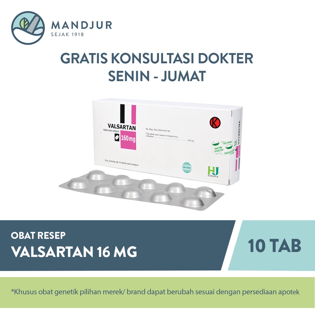 Jual Valsartan 160 Mg Strip 10 Tablet | Shopee Indonesia