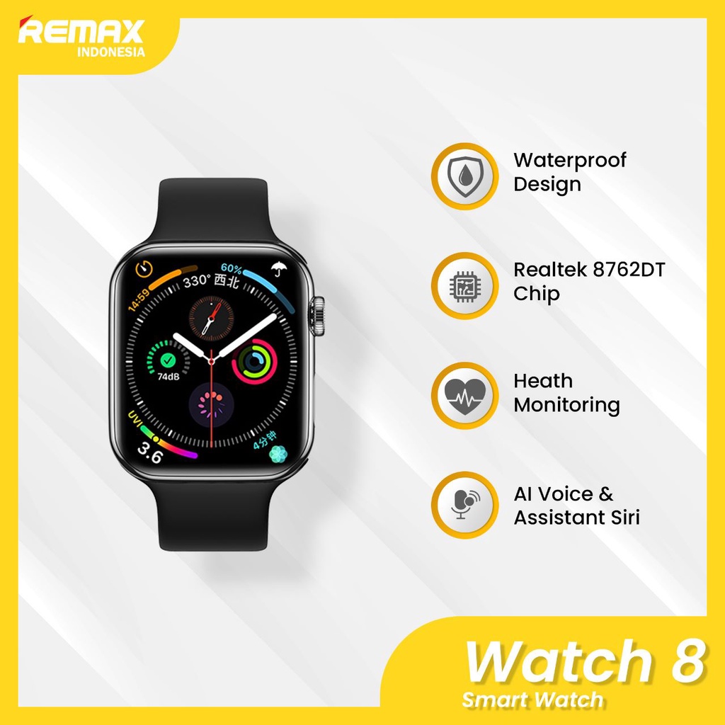 Jual REMAX Smartwatch Waterproof Caling,Oxygen,Sleep,Heart,Blood ...