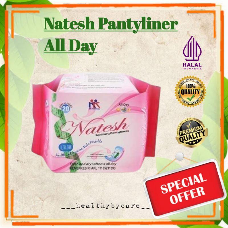 Jual Natesh Pantyliner With Magnetic (Pantyliner Herbal) 15,2 Cm ...
