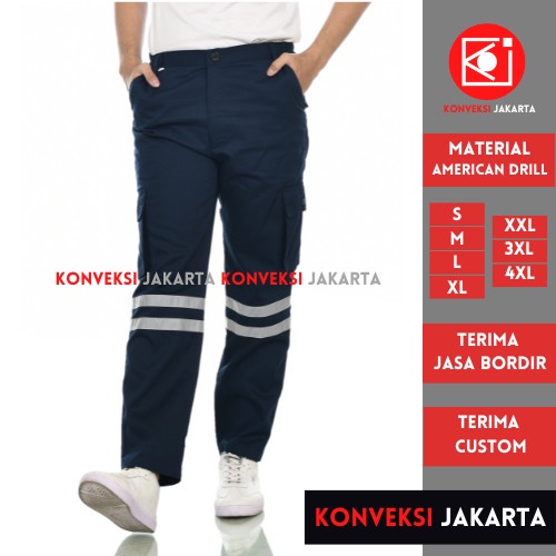 Jual Celana Safety K Wearpack Werpak Seragam Kerja Proyek Tambang Navy Shopee Indonesia