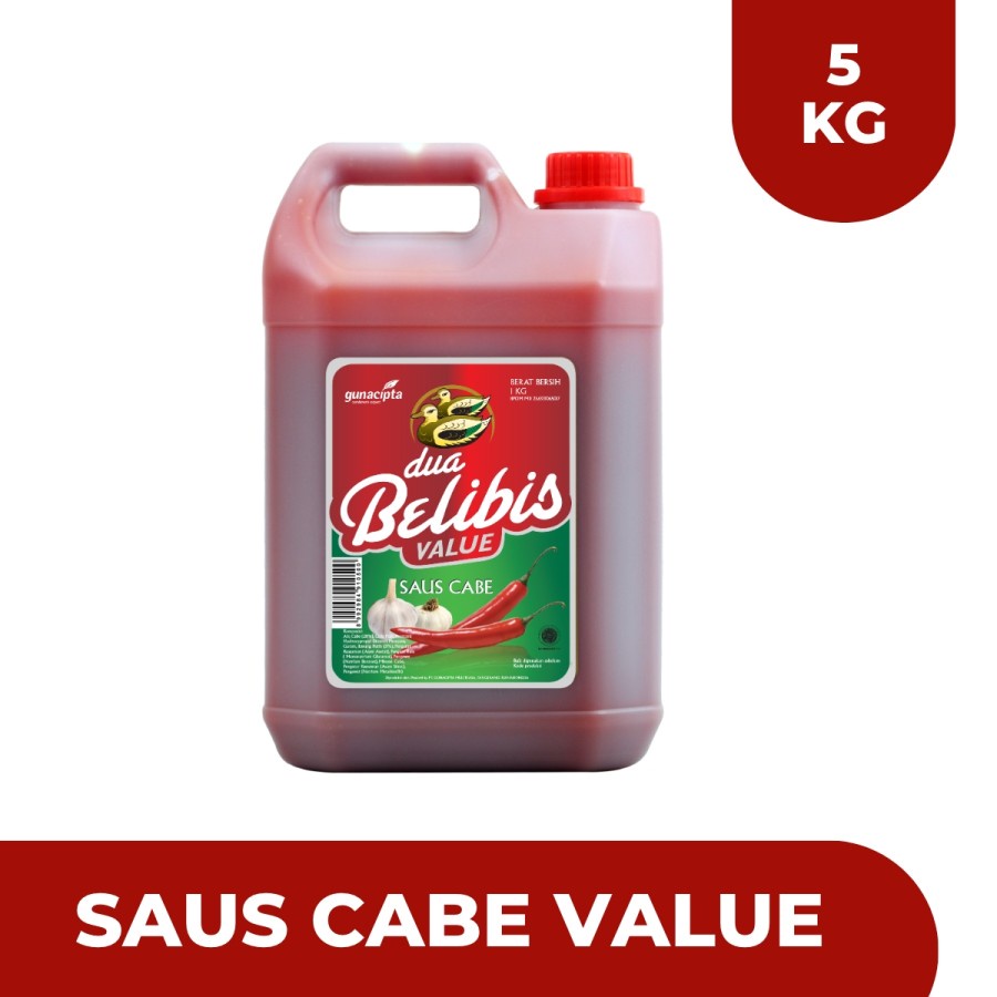 Jual SAOS CABE DUA BELIBIS VALUE 5KG JERIGEN CHILLI SAUCE JERRY CAN ...