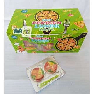 Jual PERMEN LUNAK PIZZA RASA APEL HIJAU ISI 30PC | Shopee Indonesia