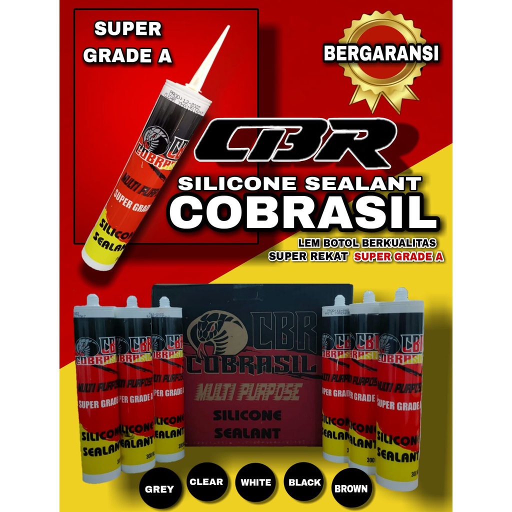 Jual Lem Cobrasil Ml Sealant Silicone Silicon Kaca Keramik Besi Karet Kaca Metal Botol