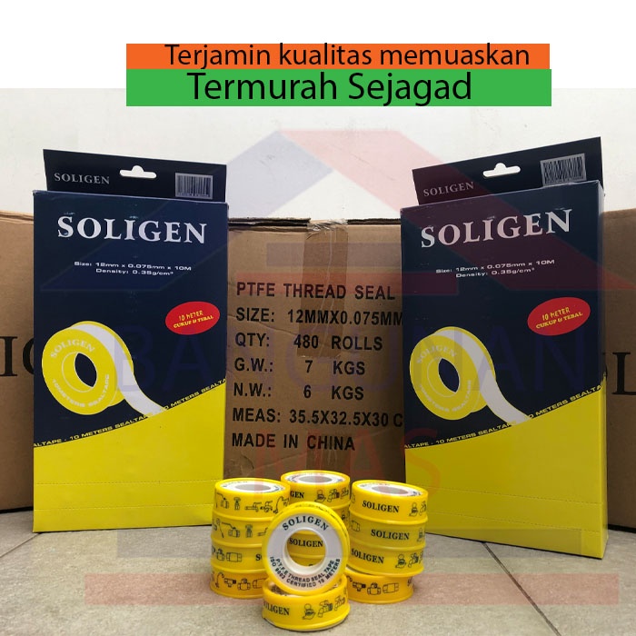 Jual SEALTAPE PIPA / SEAL TAPE SOLIGEN / SELOTIP PIPA PVC SOLIGEN ...