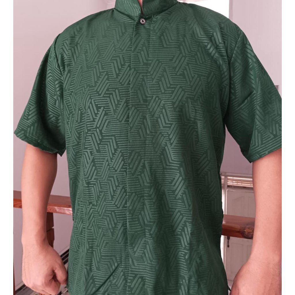Jual BAJU KOKO MUSLIM PRIA LENGAN PANJANG PENDEK EMBOS / JKOKO EMBOS ...