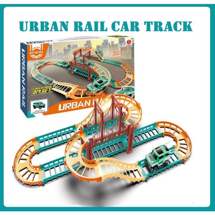 Jual MAINAN DIY URBAN RAIL CAR MULTIPLE TRACK SET TREK JALUR LINTASAN