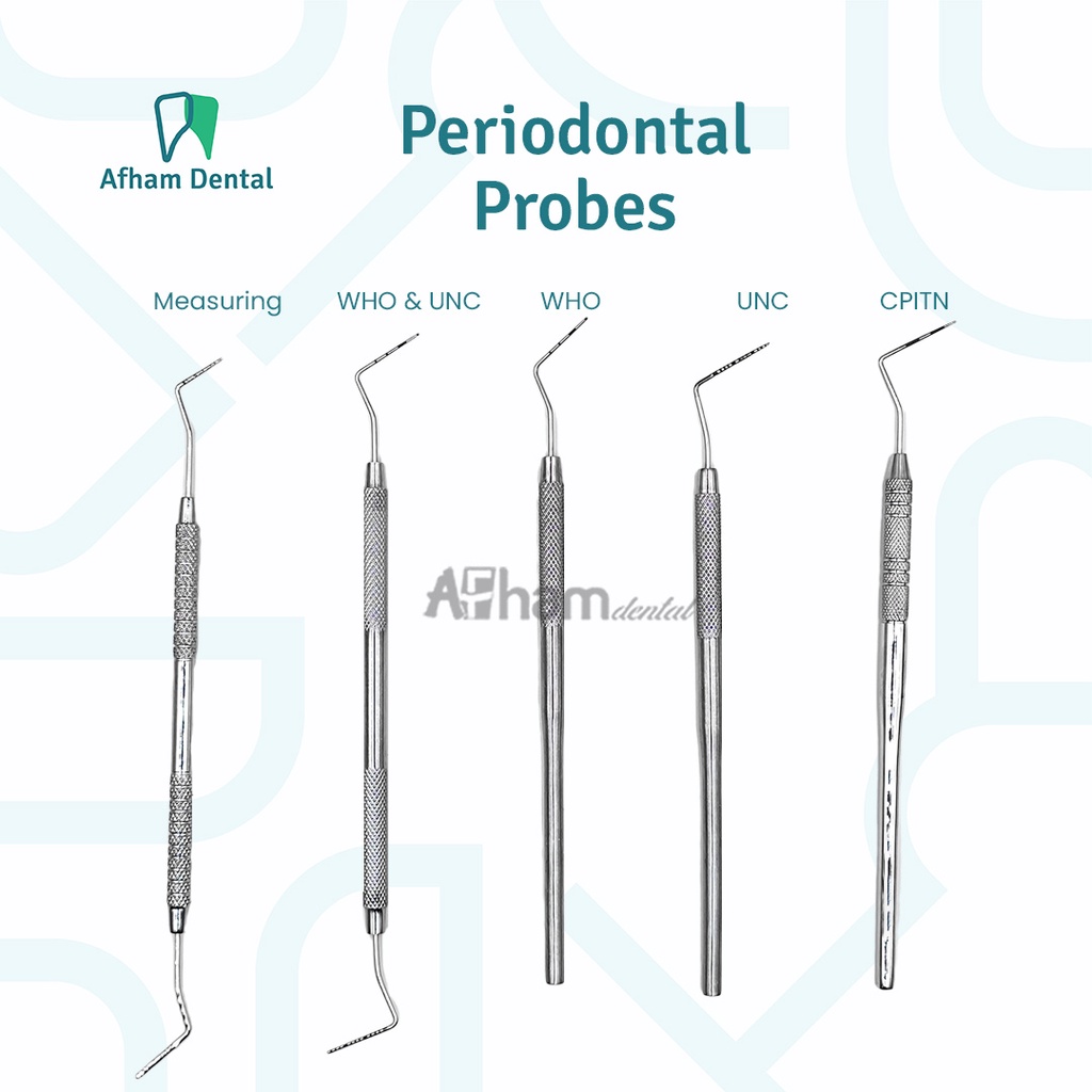 Jual DENTAL PERIODONTAL PROBES WHO CPITN WILIAM MEASURING PROBE