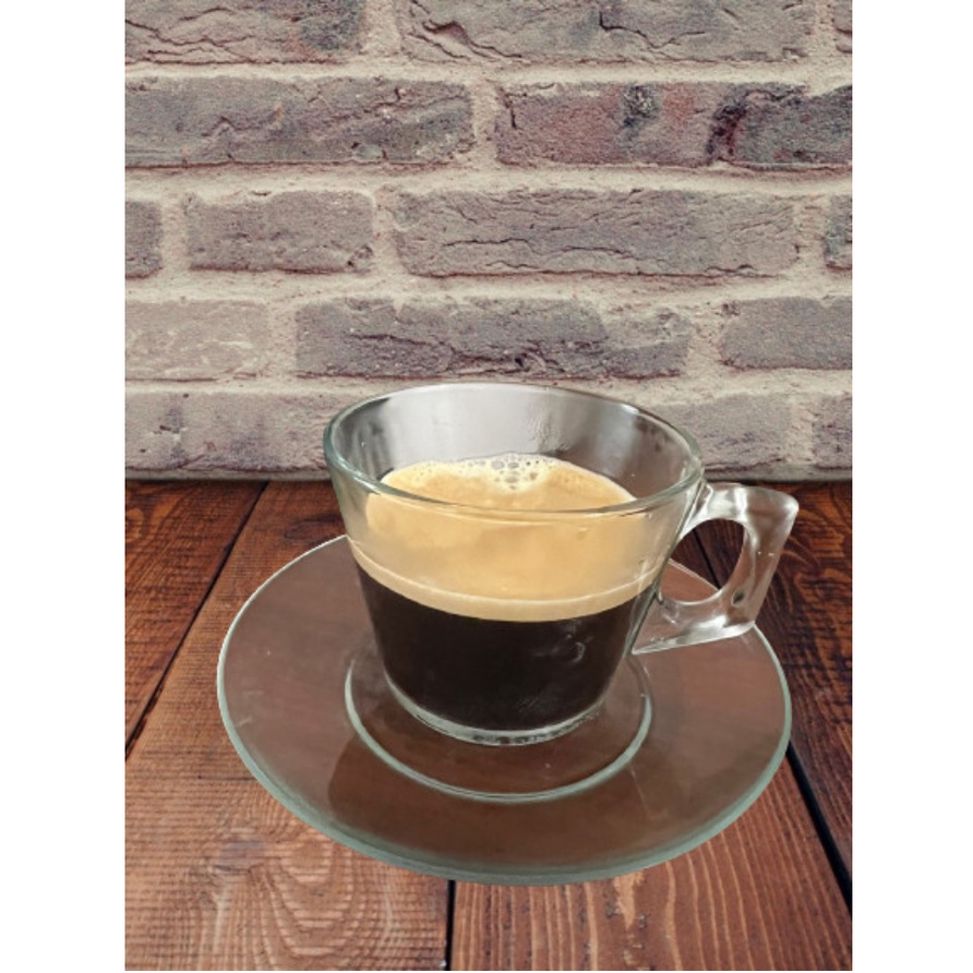 Jual Gelas Kopi Ml Free Piring Tatakan Cappuccino Latte Espresso Glass Cangkir Teh Kopi