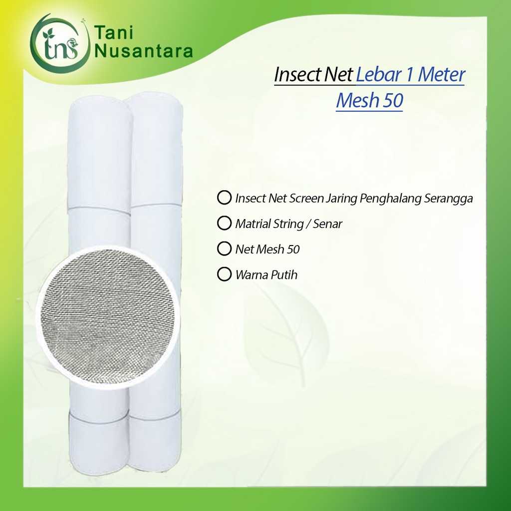 Jual Jaring Insect Net 1x1 Meter Mesh 40 – Anti Serangga untuk Tanaman ...