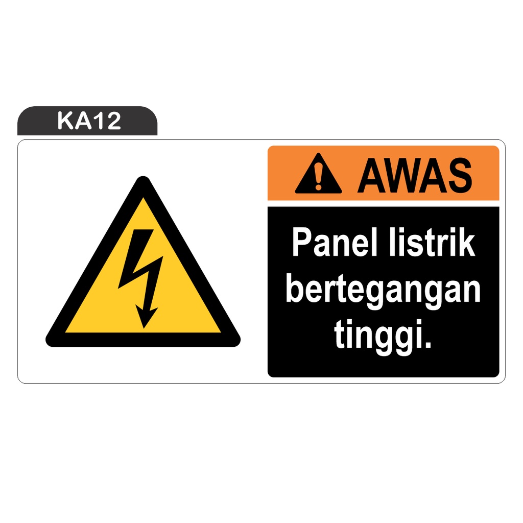 Jual Rambu Awas Panel Listrik Bertegangan Tinggi Sticker Only