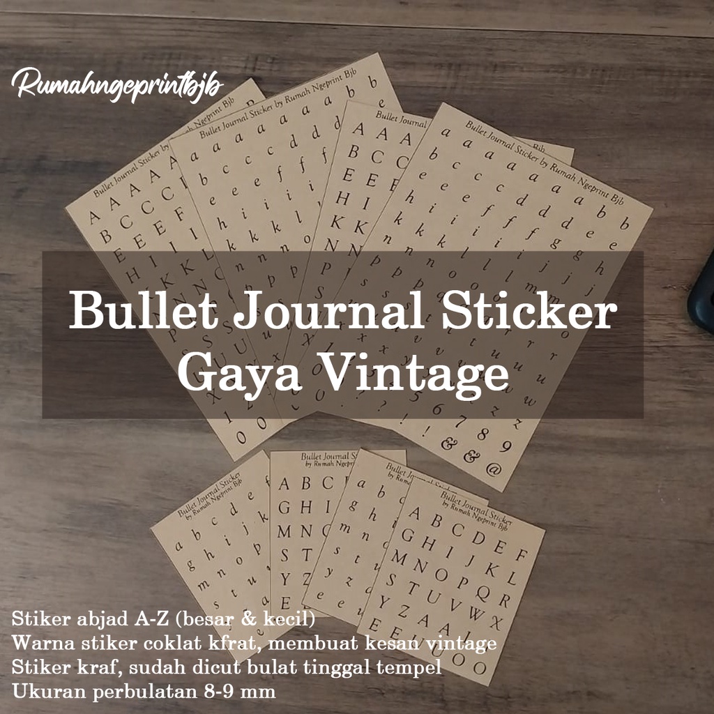 Jual Bullet Journal Sticker Vintage Aestetik | Stiker Jurnal Bulat ...