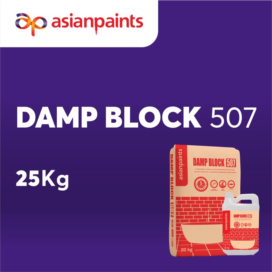 Jual ASIAN PAINTS DAMP BLOCK 507 SOLUSI SEMEN ANTI BOCOR 2 KOMPONEN