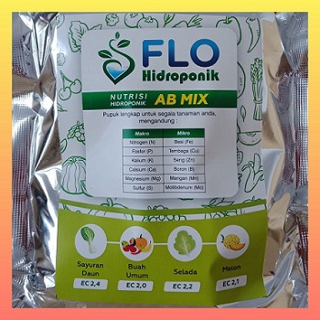 Jual Nutrisi AB Mix Flo Hidroponik Sayuran Daun 10 Liter 1000 Liter ...