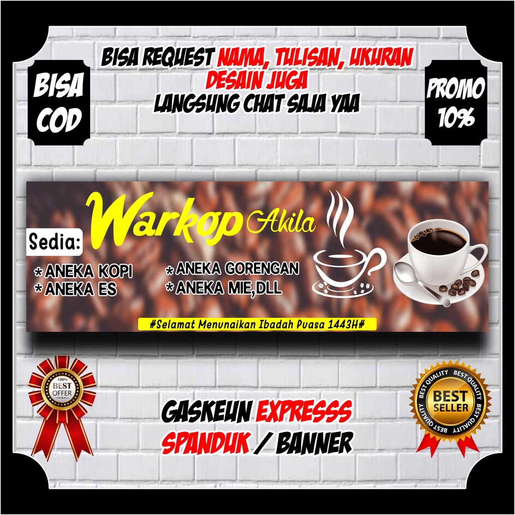 Jual Spanduk Banner Warung Kopi Keren Berkualitas Banner Warkop Warung Kopi Custom Spanduk 0719