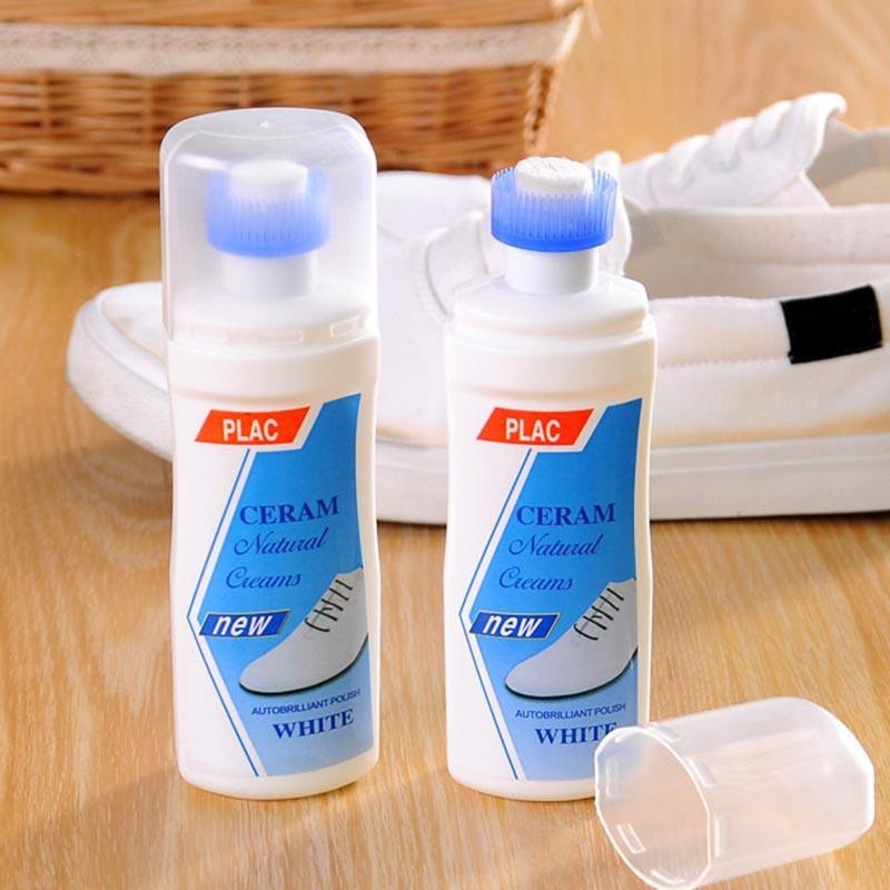 Jual Cairan Pembersih dan Pemutih Sepatu Putih / Shoe Cleaner / Polish Semir Krim Ajaib