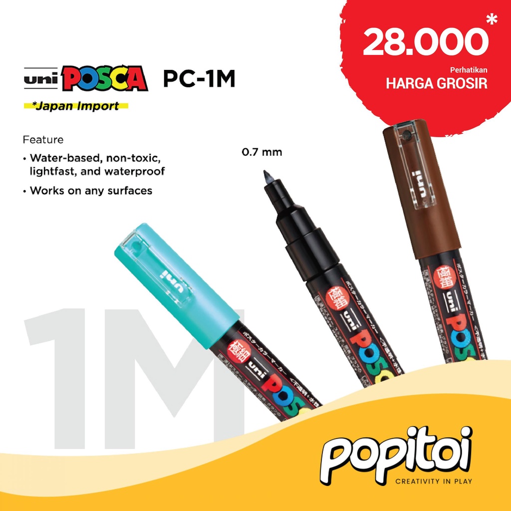 Paint Pens Posca 1m Set UNI POSCA PC-1M Paint Marker Pen (Extra