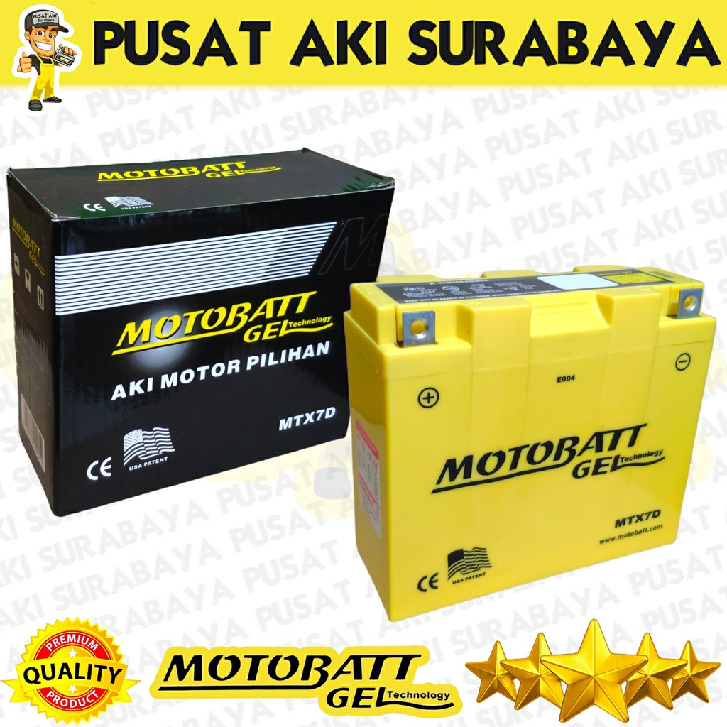 Jual PUSAT AKI MOTOBATT GEL MTX7D ACCU KERING MOTOR TERBAIK HONDA TIGER