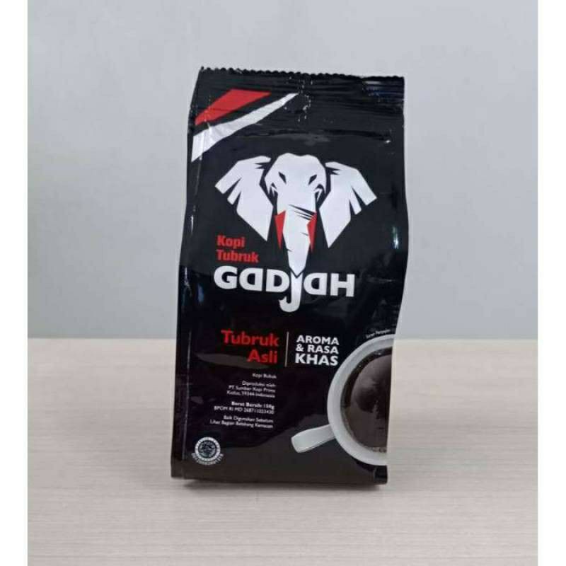 Jual Kopi Tubruk Asli Gadjah 150 Gram Kopi Bubuk Hitam Cap Gajah 150g