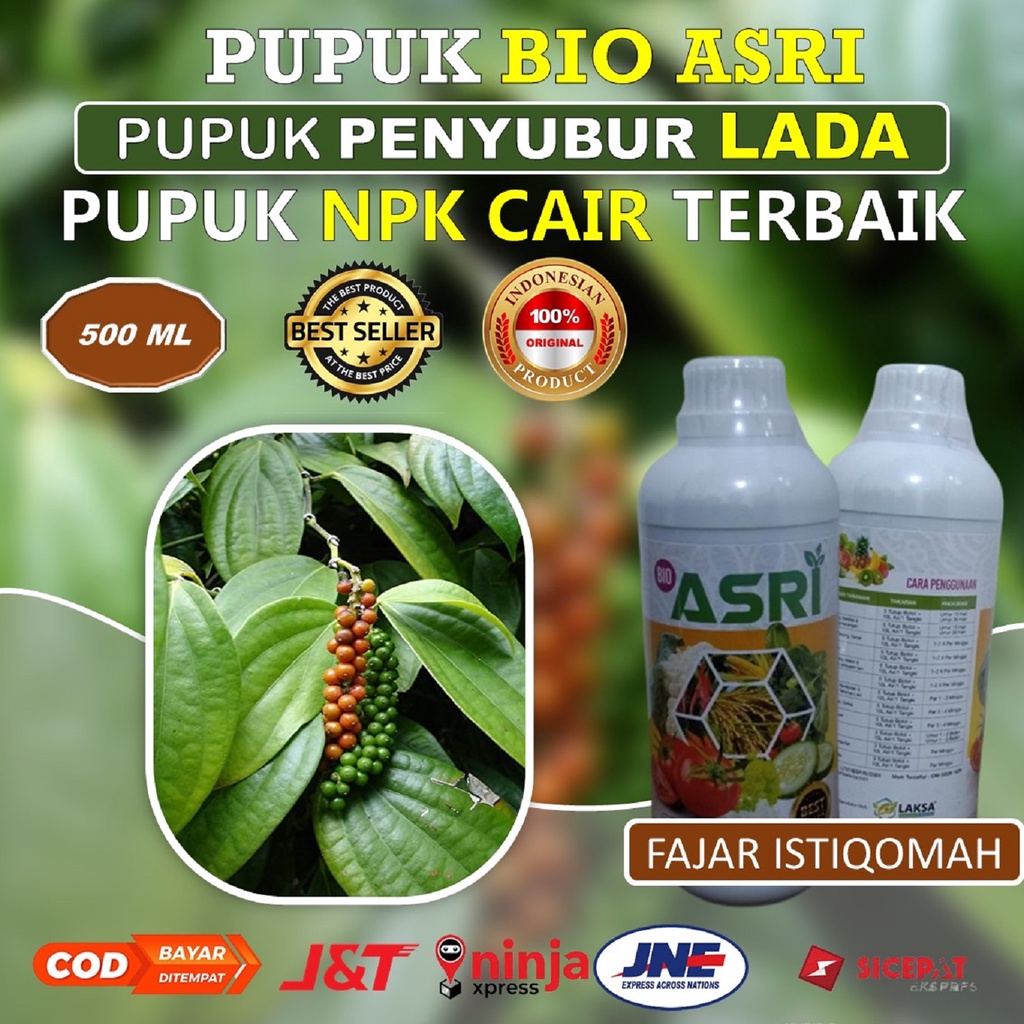 Jual Bio Asri Pupuk Npk Cair Pelebat Tanpa Penyakit Lada Isi Ml