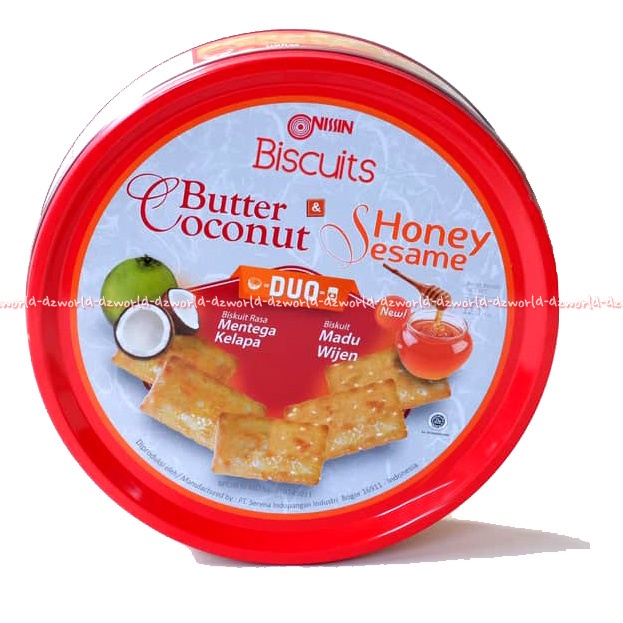 Jual Nissin Biscuit 345gr Butter Coconut Duo Honey Sesame Biskuit Nisin