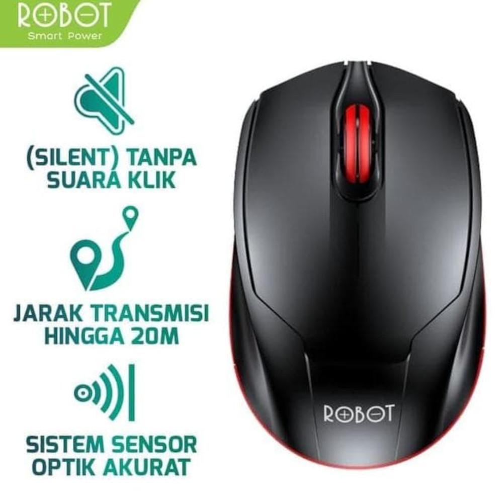 Jual Mouse Robot Wireless Silent Click M310 Original Mouse Tanpa Kabel ...