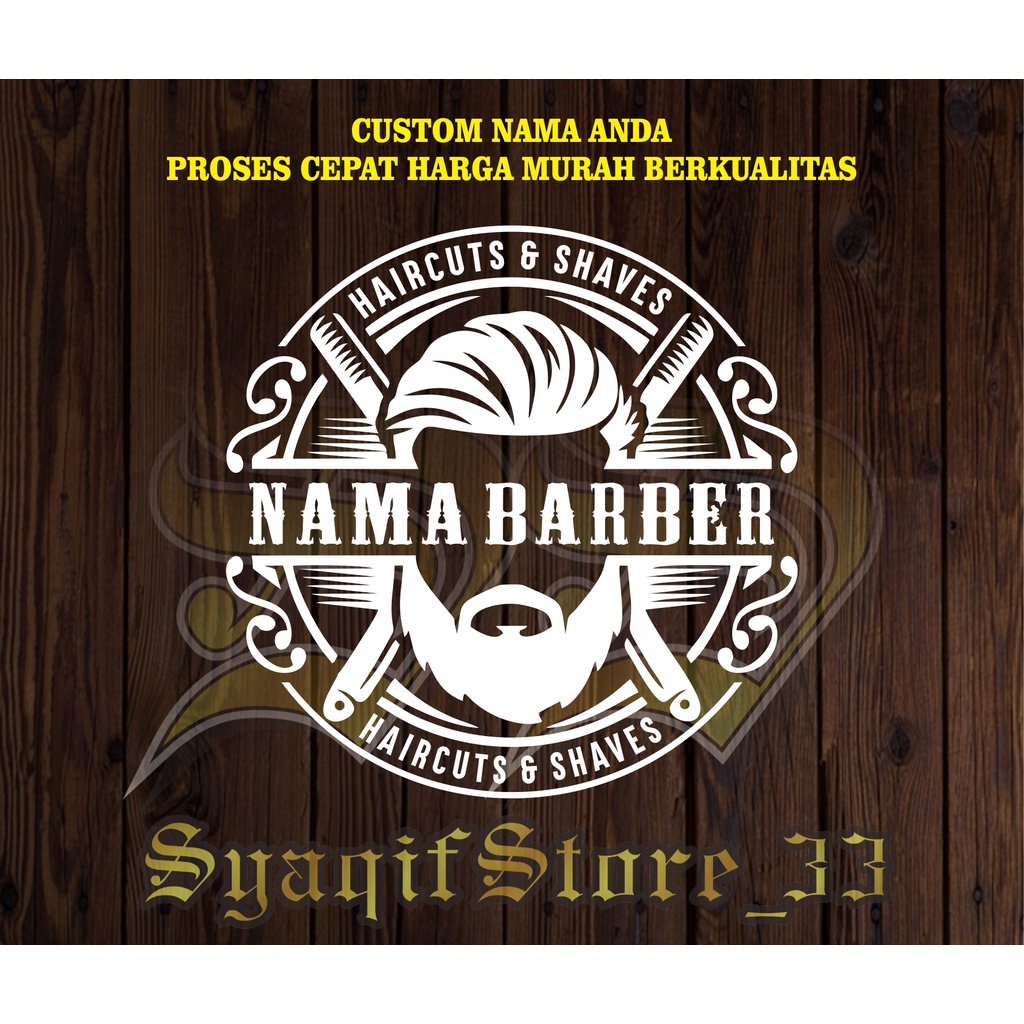 Jual STICKER CUSTOM BARBERSHOP BARBER SHAVE CUTTING | Shopee Indonesia