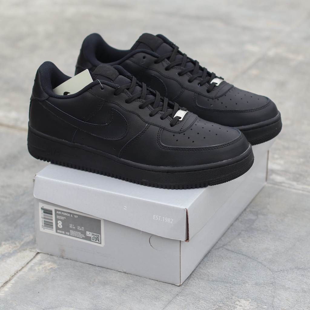 Jual SEPATU BEST SELLER PRIA NK AIR FOE AF1 - FULL BLACK ( LIVE ...