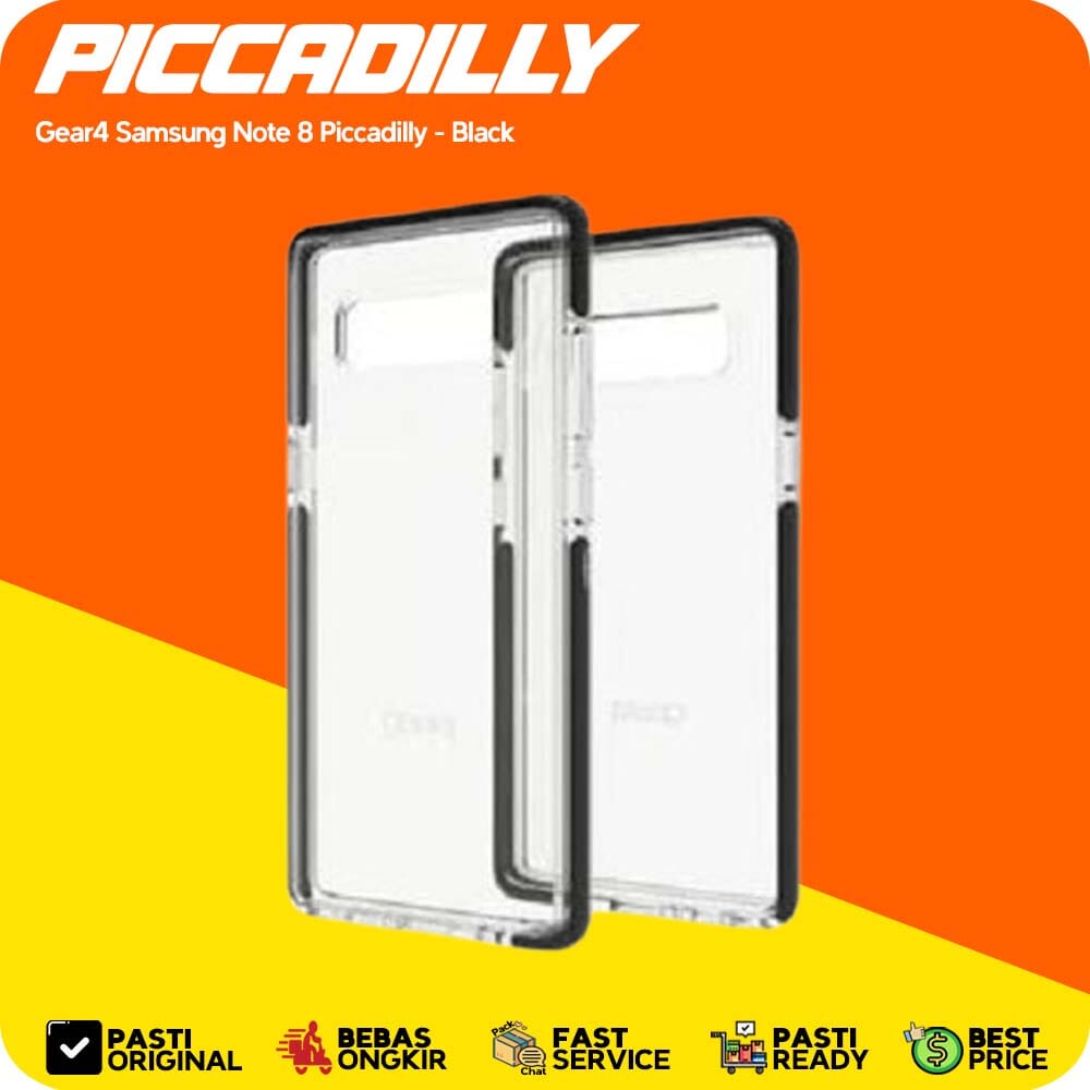 Jual Gear4 Samsung Note 8 Piccadilly Black Anti Crack Spigen Military ...