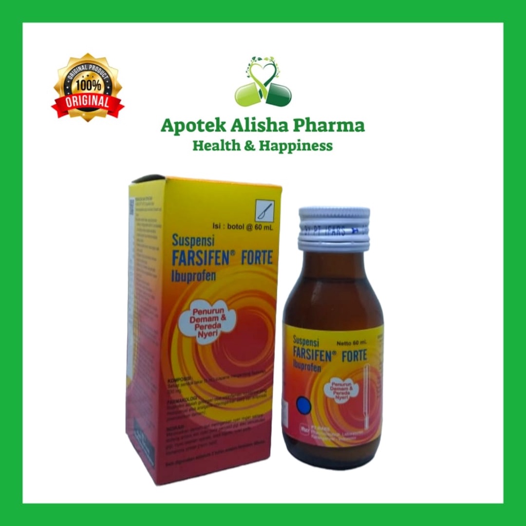 Jual Farsifen Forte Sirup 60ml Farsipen Ibuprofen Forte Sirup Obat