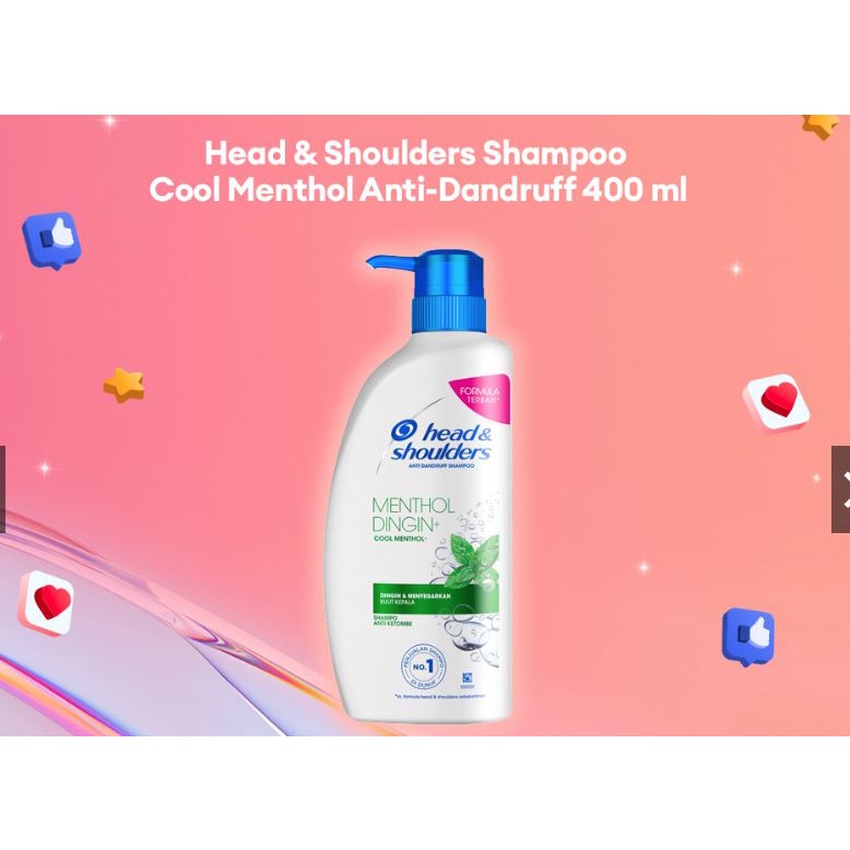 Jual Head & Shoulders Shampoo Cool Menthol AntiDandruff 400 ml
