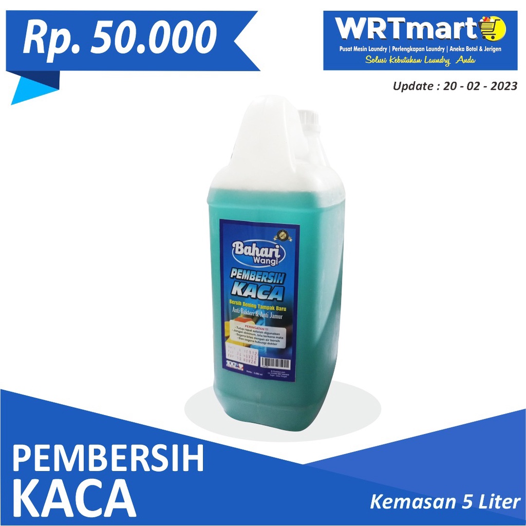 Jual Cairan Pembersih Kaca 5 Liter Pembersih Kaca Serbaguna Glass