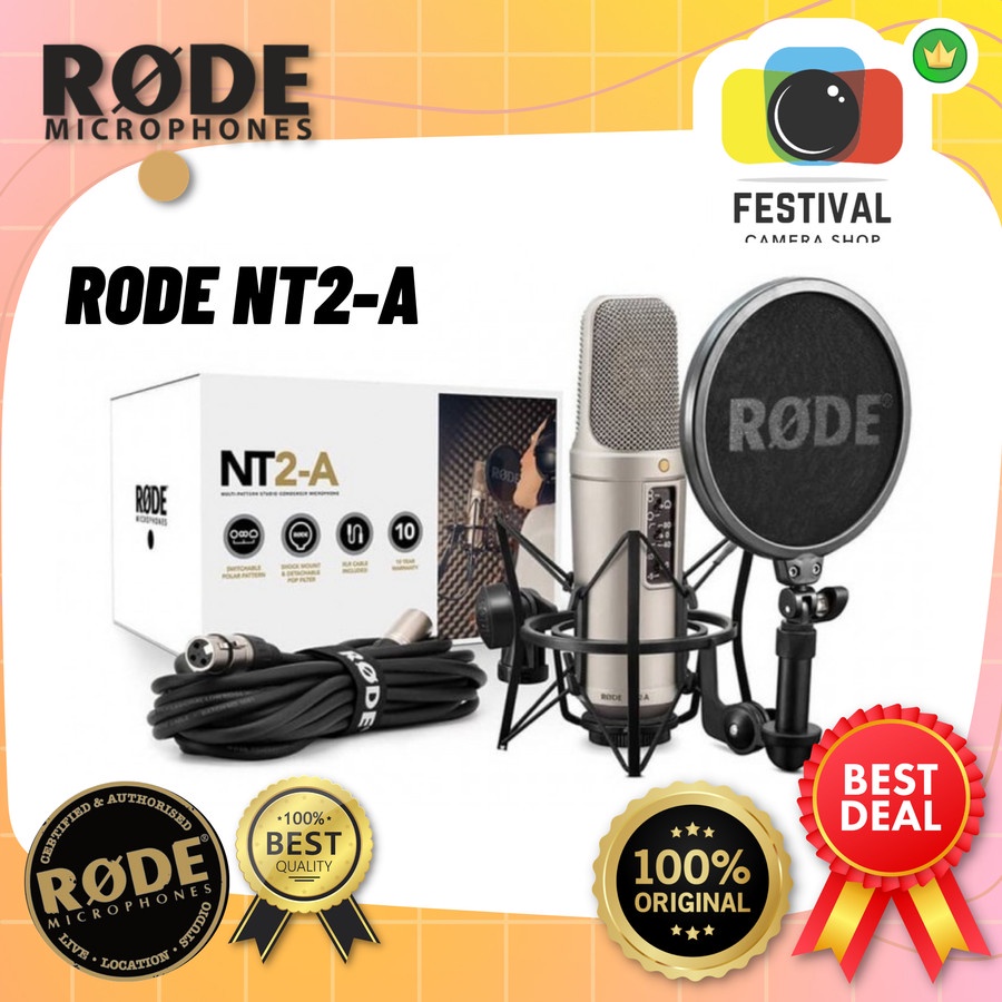 Jual RODE NT2-A MULTI-PATTERN DUAL 1 & CONDENSER MICROPHONE | Shopee ...