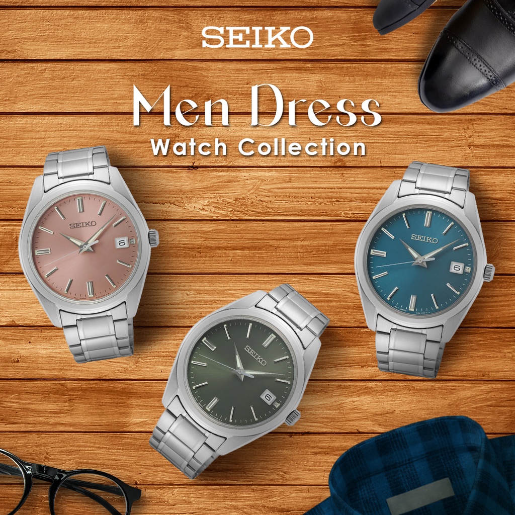 Seiko Men Dress Watch SUR527 SUR525 SUR523 Sapphire Crystal Quartz