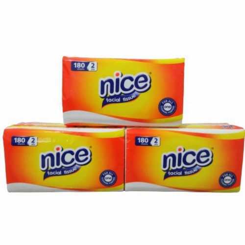 Jual TISSUE NICE 180 SHEETS 2 PLY SOFT PACK FACIAL TISU WAJAH ...