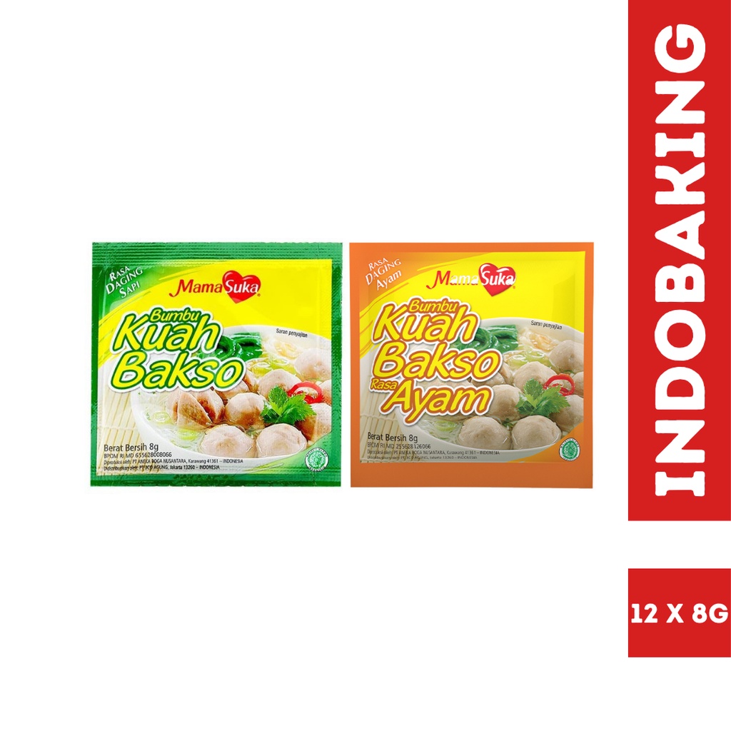 Jual Mamasuka Bumbu Kaldu Kuah Bakso Rasa Sapi And Ayam Renceng Isi 12