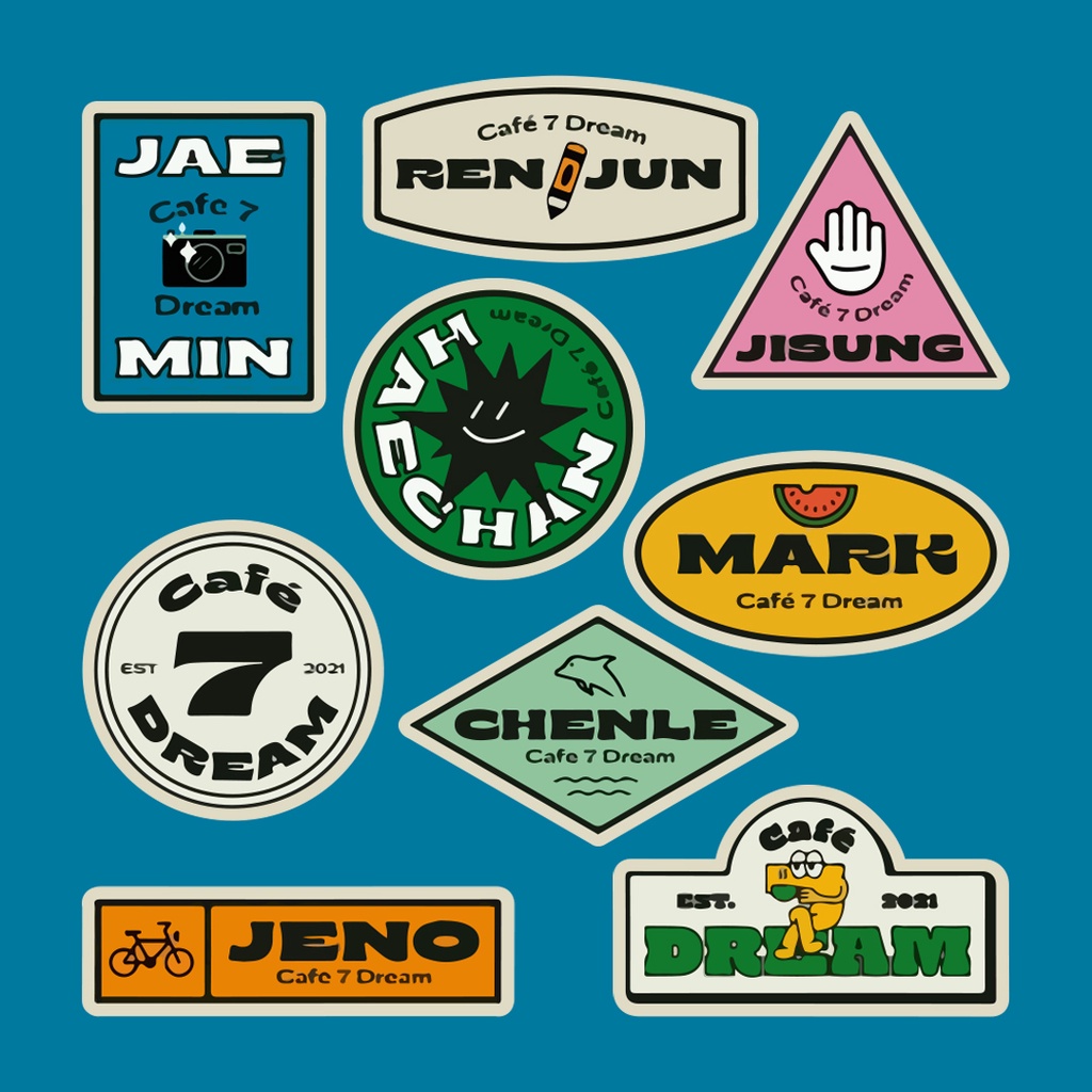 Jual Stiker NCT Dream Cafe Aesthetic Kartun Lucu Sticker Waterproof