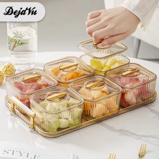 Dejavu Toples Lebaran Set Penyimpanan Makanan Saji Dengan Nampan Tempat Cemilan Toples HSB663