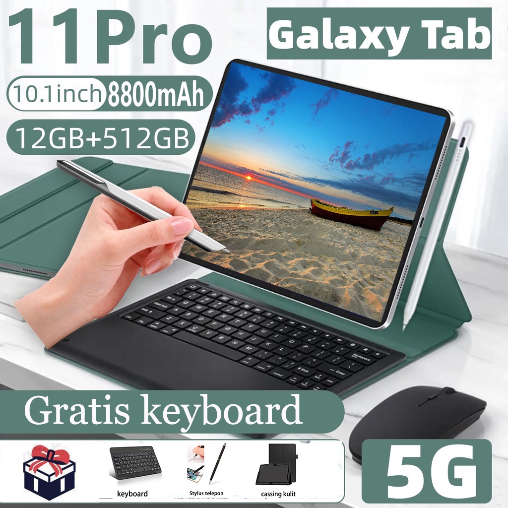 Jual [Bisa cod]Tablet Murah 5G Baru Galaxy tab PRO11 Tablet 12GB+512GB