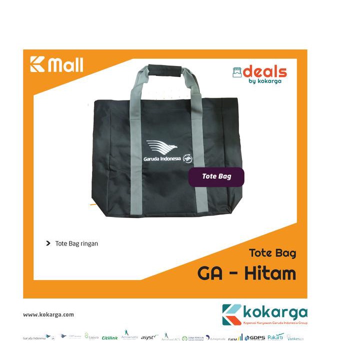 Jual Tas Jinjing Garuda Indonesia Tote Bag Garuda Indonesia Hitam