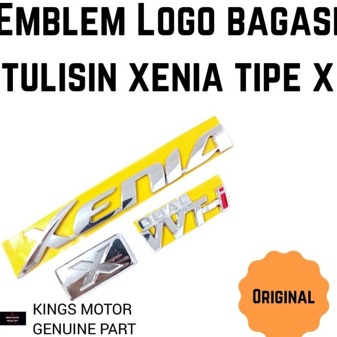 Jual Emblem Tulisan Logo Bagasi Xenia Type X Original Shopee Indonesia