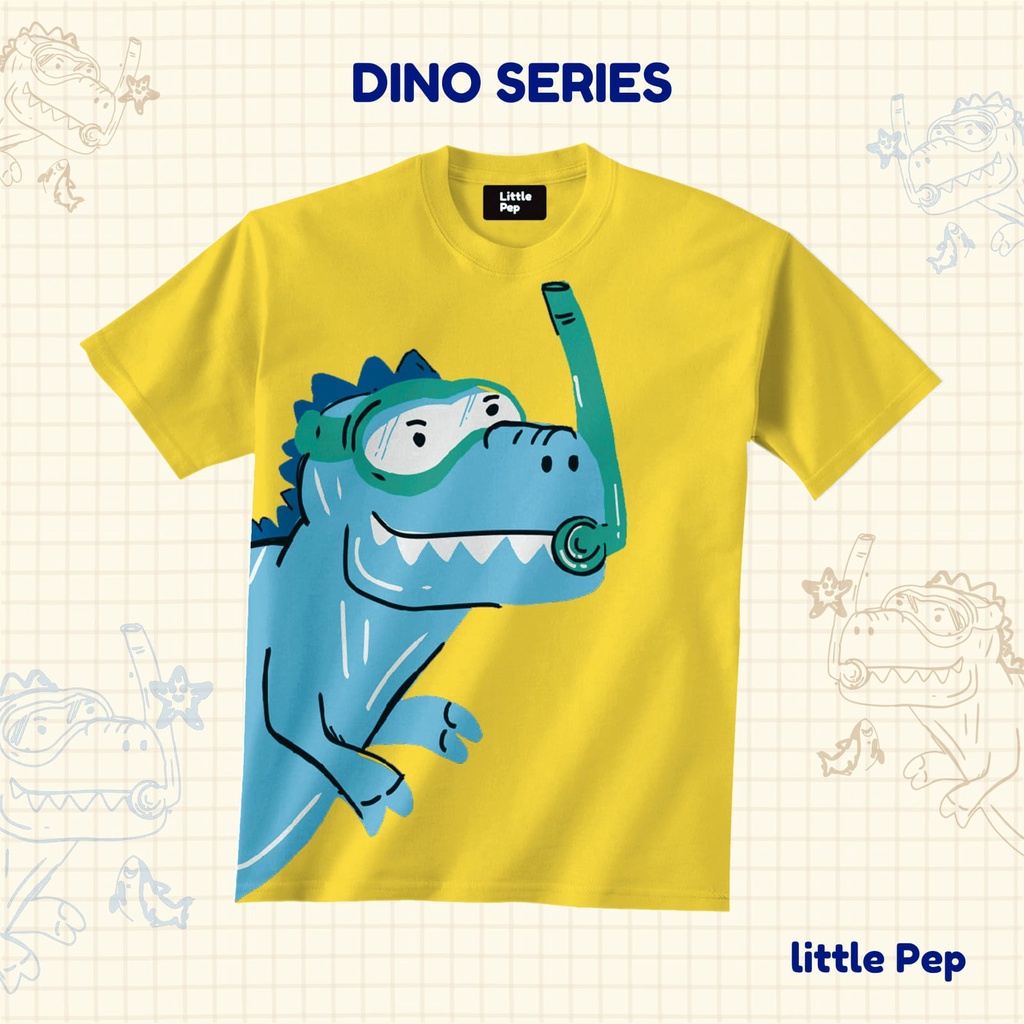Jual Little Pep - Dino under the sea - Kaos anak dinosaurus motif tema ...