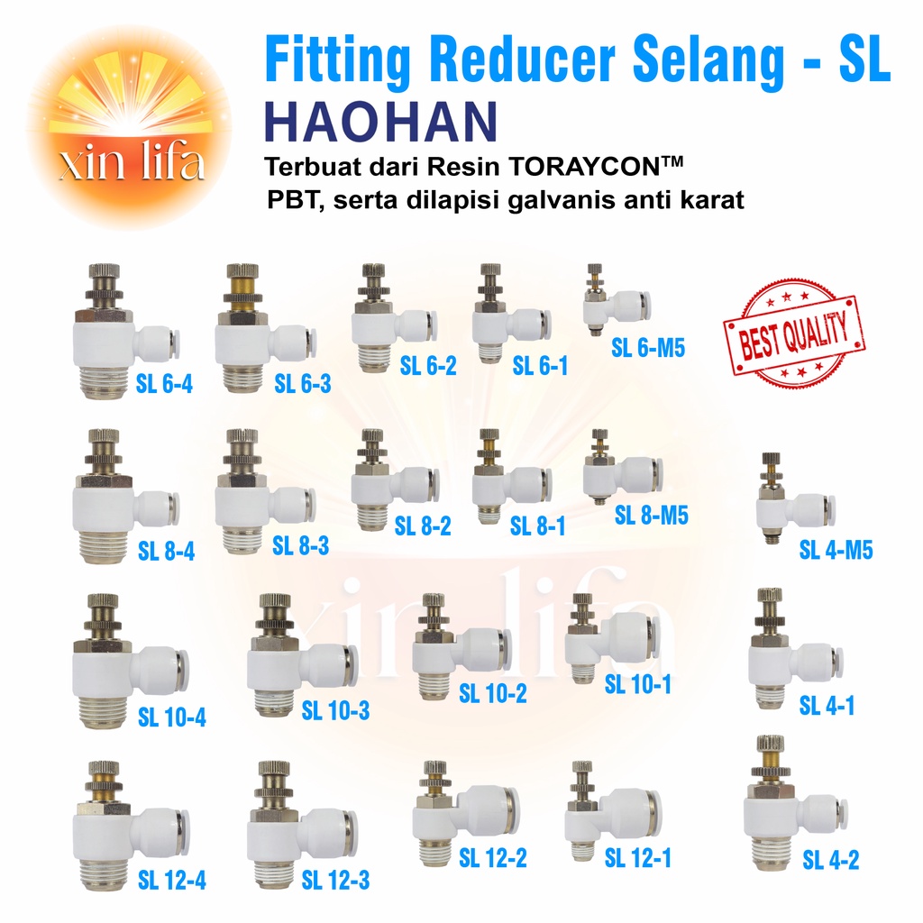 Jual FITTING SL SPEED CONTROL / FLOW CONTROL ELBOW SELANG SL Shopee